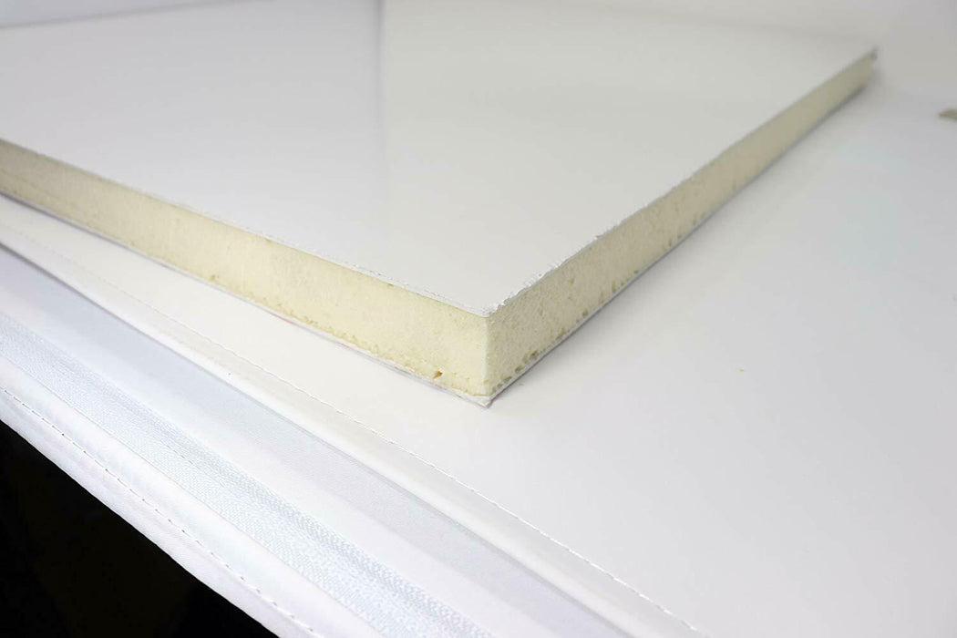 Sandwich-Paneel in cm  Kunststoff PVC Platte Sandwichplatten weiss 24 mm dick