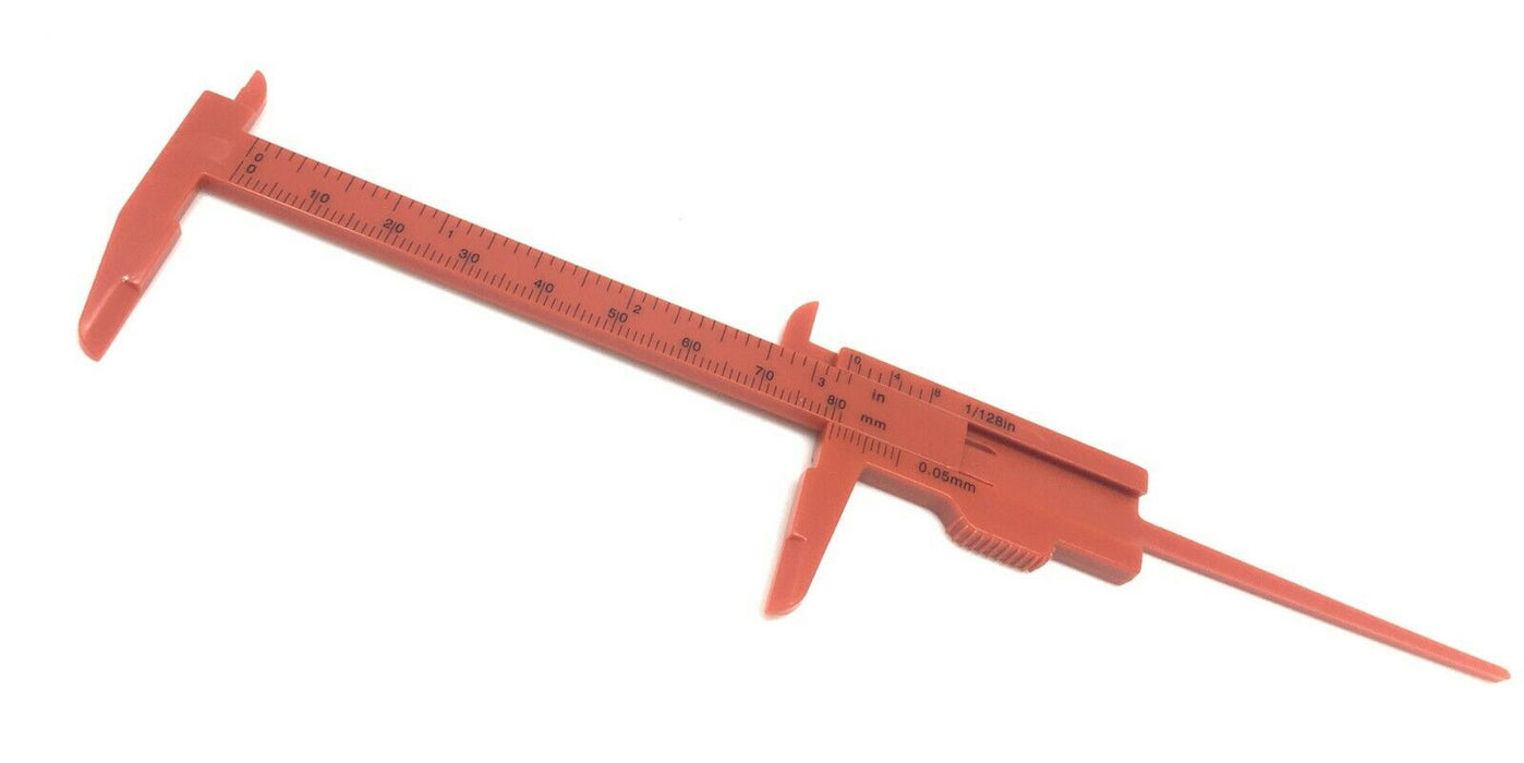 5x Mini-Plastik PVC Messing Schieblehre Messschieber Taschen-Messlineal Werkzeug