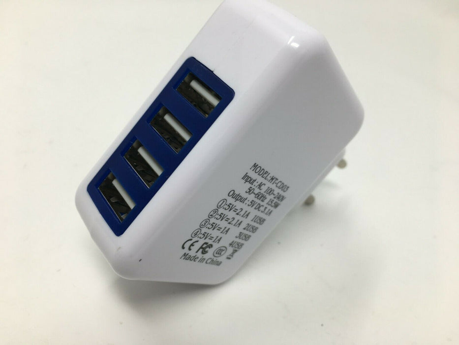 4x USB Adapter 5V/5A Ladegerät Telefon Handy Funk Auflade Akku Batteri—  Fenster-Bayram