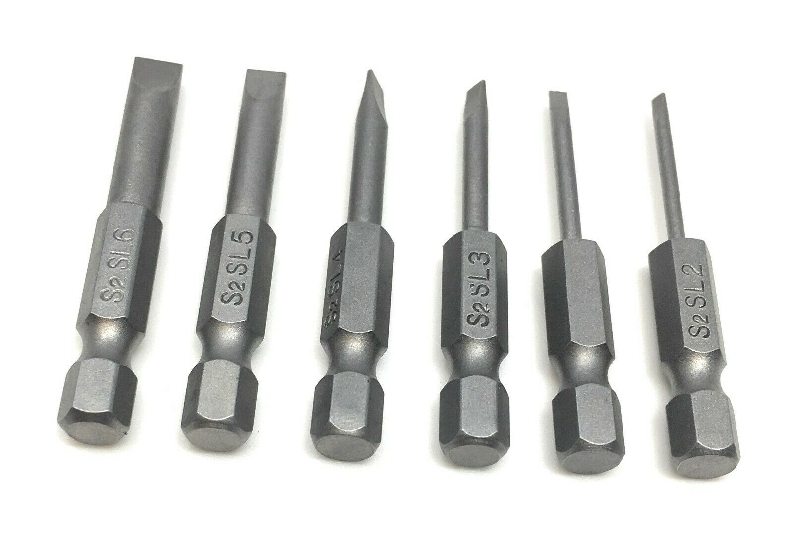 50 mm 1/4 Zoll S2-Stahl High Quality Bits Schrauberbit Schlitz nach Auswahl