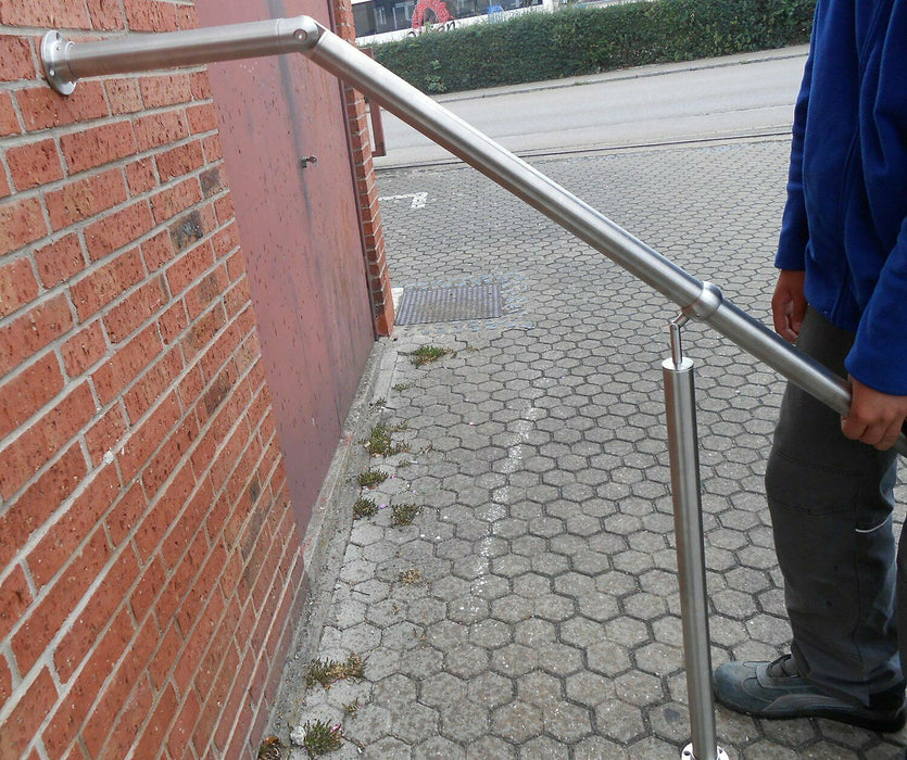 Edelstahl Handlauf DIN  Treppengeländer Geländer Treppe Edelstahlhandlauf Wand