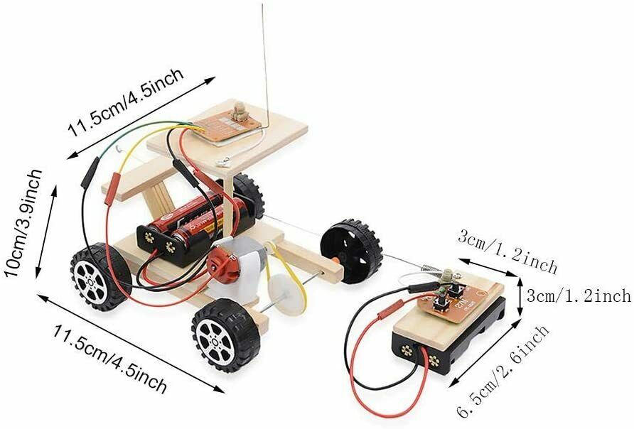 DIY Holz Rc Auto Modell Kit Fernbedienung Auto Spielzeug Set Kinder Lernspielzeu