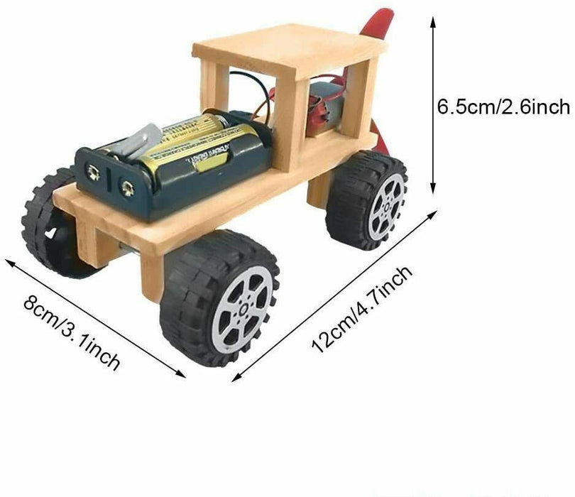 Mini Wind Angetrieben Spielzeug DIY Auto Montieren Kit Kinder Pädagogisches