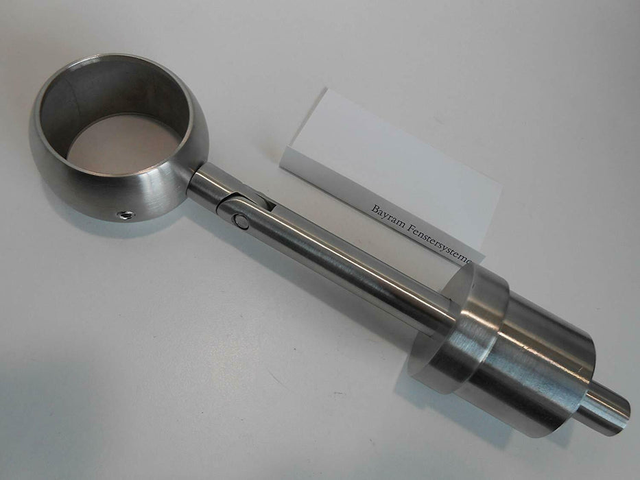 Edelstahl Rohrstütze höhenverstellbar mit seitlicher Stellschraube und Kugelring