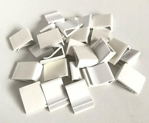 25x Kabelhalter weiß  Kunststoff selbstklebend Kabel Kabelclips Kabelklemme