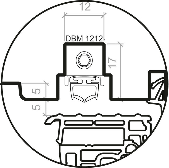 Deventer Automatische Türdichtung DBM 1212 Mini Bodendichtung Türdichtung