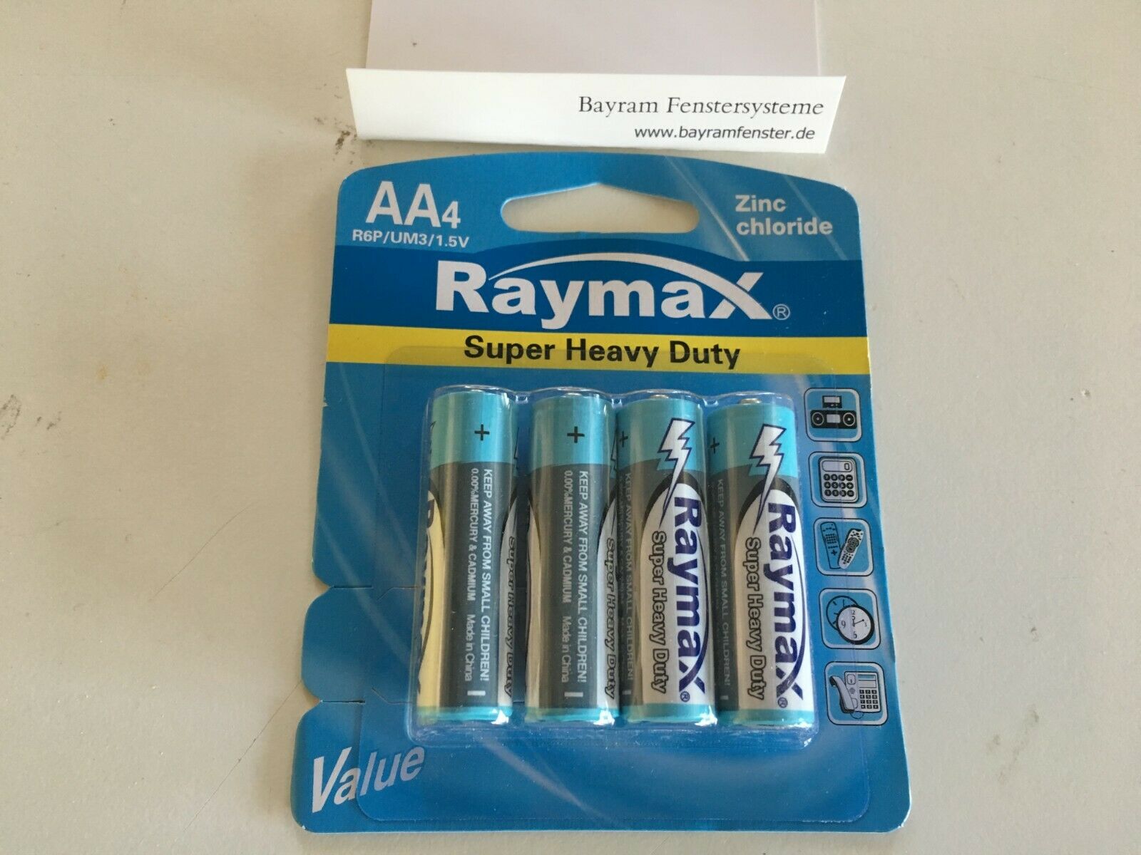 Raymax Batterien Blister 4 Stck   AAA4 zincchloride Batterie 45 mm