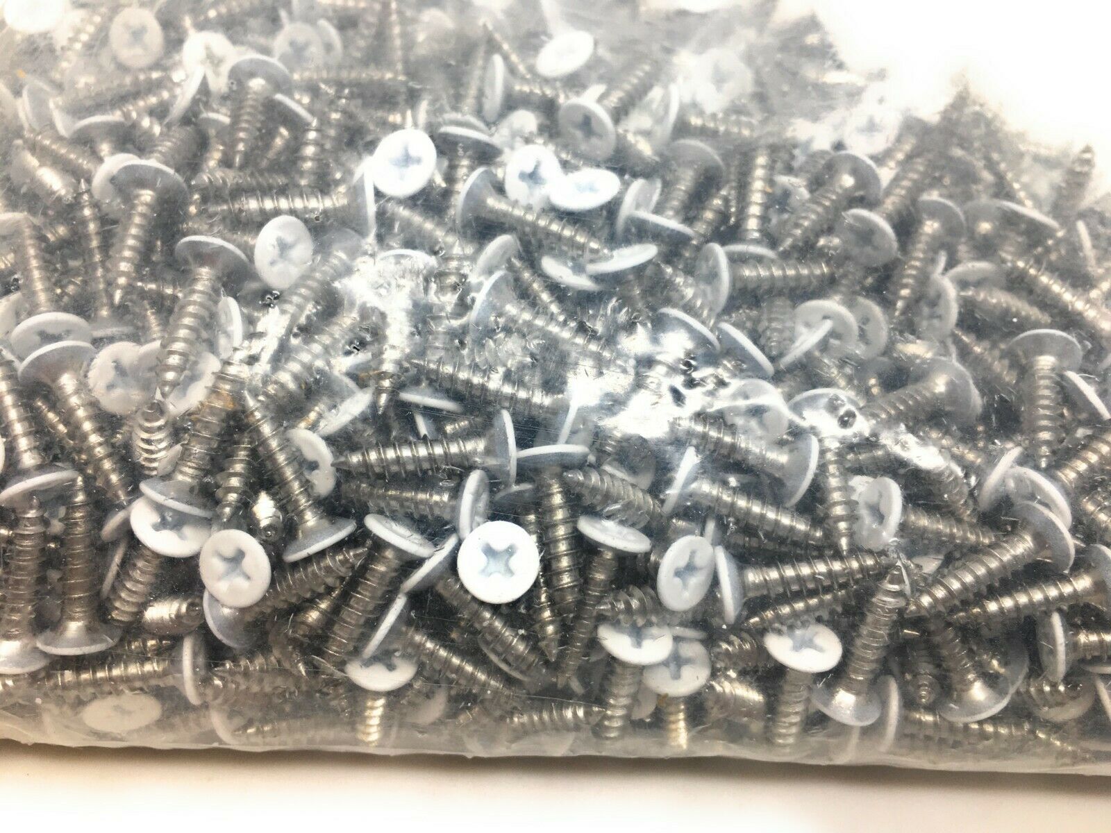 100x 3,9x16 weiss Blechschraube Senkkopf  DIN 7982 Edelstahl A2 ,Antrieb PZ