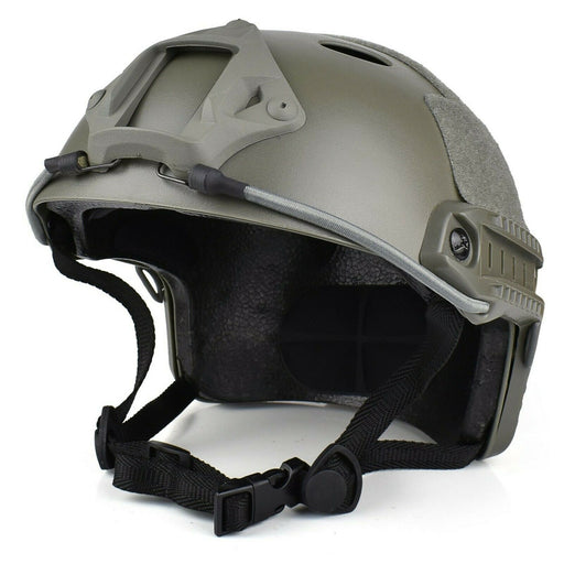 US GEFECHTSHELM W/RAIL ARMY EINSATZHELM ARMEE PAINTBALL HELM Grau