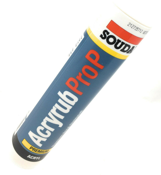 7 x Soudal Acryrub Pro P Acryl weiß Dichtstoff 310ml Kartusche mit Zubehör