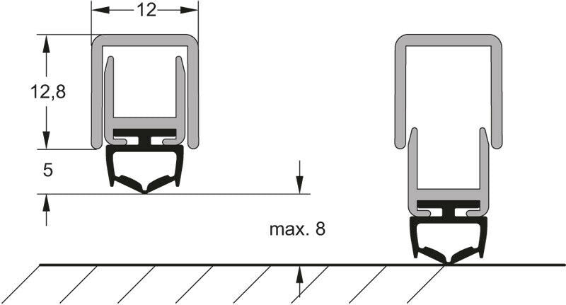 Deventer Automatische Türdichtung DBM 1212 Mini Bodendichtung Türdichtung