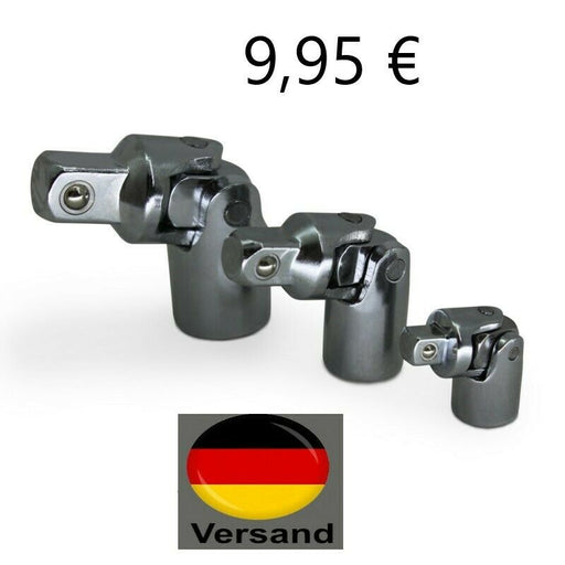 Kardangelenk Kreuzgelenk Set 1/4" 3/8" 1/2" f Ratsche Kardan Gelenk Satz 3 tlg