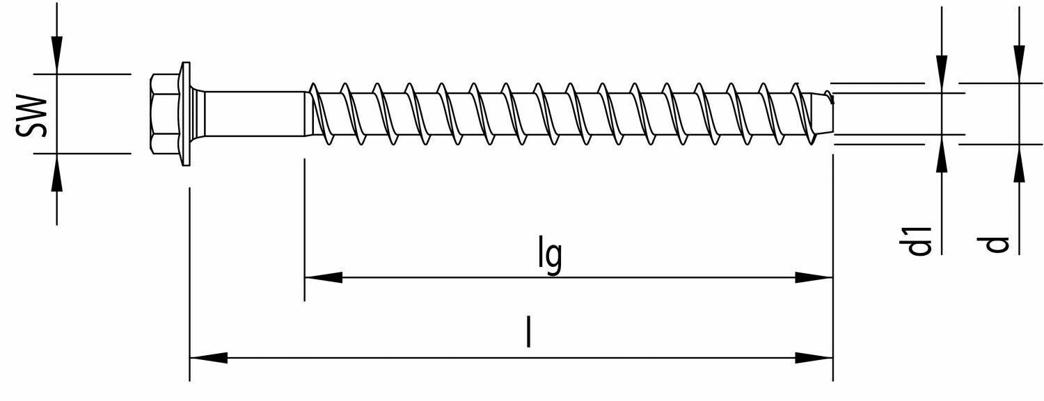 HECO 12 mm Betonschrauben Schraubanker Mauer Betonanker Stahl Sechskantkopf