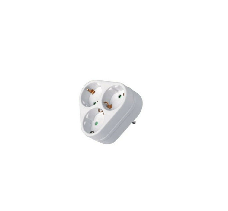 3-fach Doppelstecker Multistecker Adapterstecker Verteiler Mehrfach dreieck