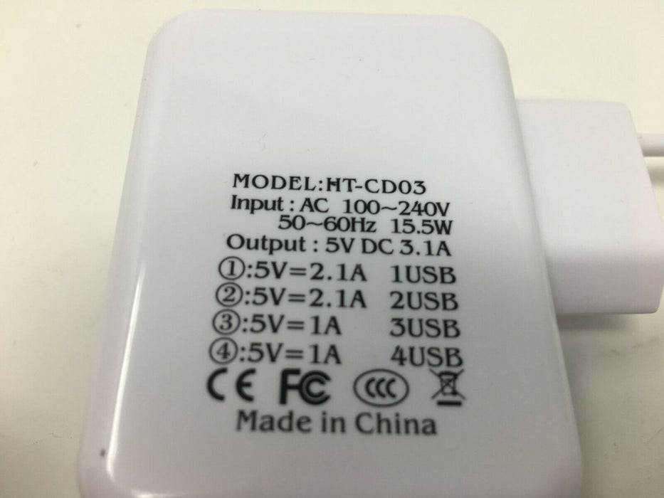 4-fach Mehrfachstecker 5A Ladegerät Netzteil USB Port Adapter für die Steckdose