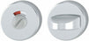 Bad-Rosettenpaar Aluminium Alu natur WC-Rosette 52 mm rund