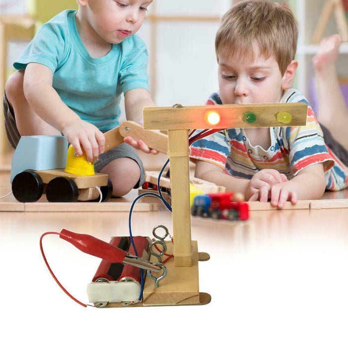 DIY Verkehrs Licht Kinder Wissenschaft Experiment Kits Montiert Puzzles Pädagogi