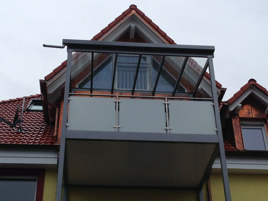 Anbaubalkon aus ganz Aluminium, Balkon, Vorstellbalkon, Bausatz Treppe Geländer