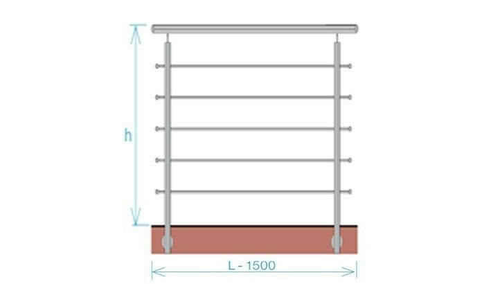 Edelstahl Geländer Handlauf Treppengeländer Balkongeländer V2A Treppe Bausatz