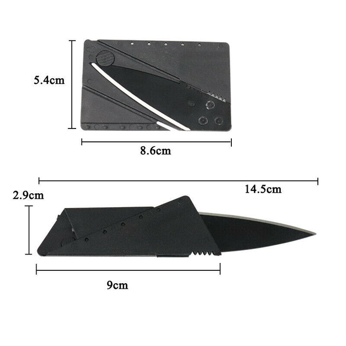 2x Kreditkartenmesser Messer Faltmesser Taschenmesser Klapp- Edelstahl Camping
