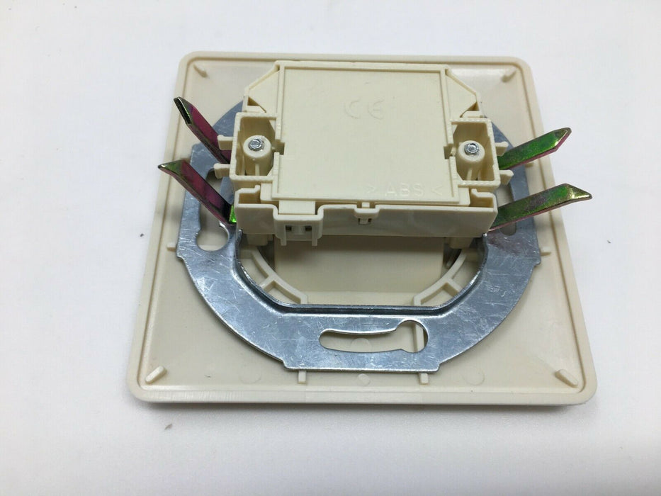 UAE-Anschlussdose 2 x RJ45 Buchse 8-polig cremeweiß Netzwerkdose Datendose LAN