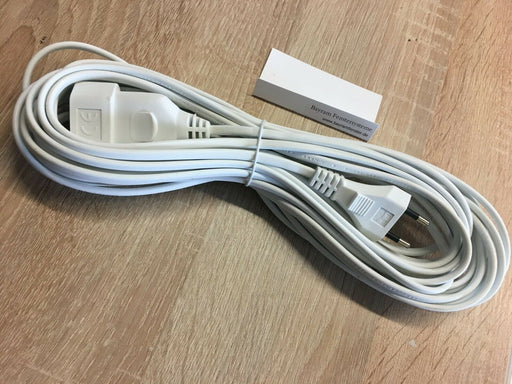 5 m weiß Euro Geräte Verlängerung Stromkabel Stecker Verlängerungs-Kabel
