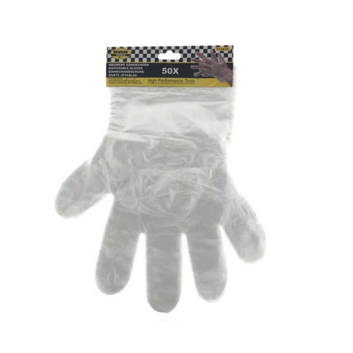 Einweghandschuhe, Einweghandschuhe, Kunststoff, transparent, 50 Stück SLG