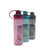 3x Wasserflasche rosa blau grau 700 ml Trinkflasche Frucht-Filter Sport Gym