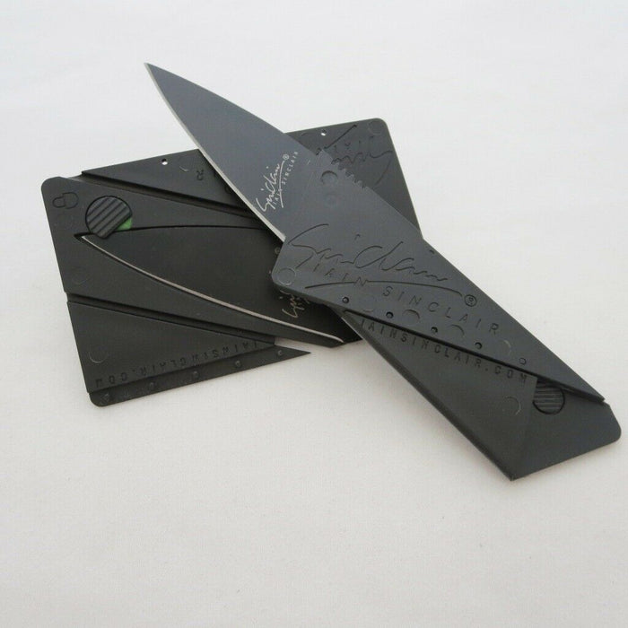 2x Kreditkartenmesser Messer Faltmesser Taschenmesser Klapp- Edelstahl Camping