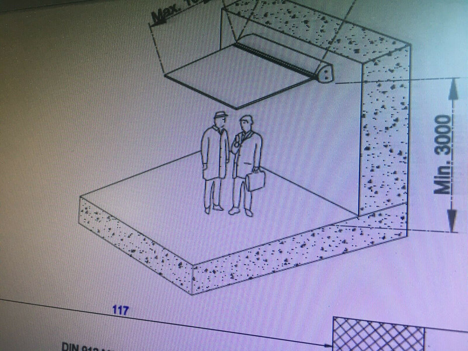 Glasvordach ALU 180 cm Vordach Türvordach Überdachung Haustür für VSG 16 mm