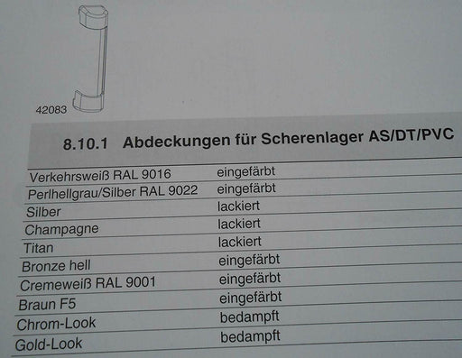 maco nach auswahl abdeck kappe abdeckung fenster bechläge pvc