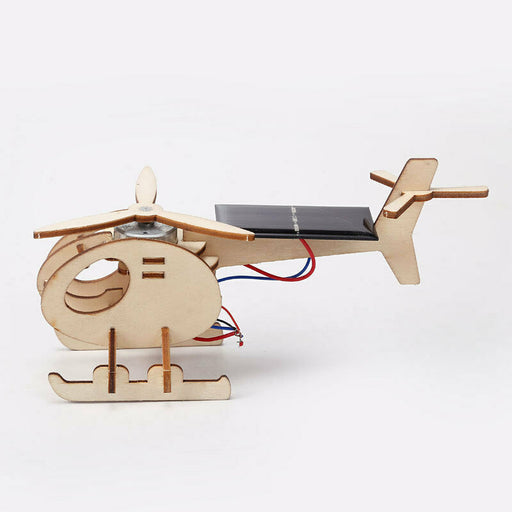 3D-Assembled Solar-Hubschrauber aus Holz Puzzle Model Kit Block-Aufbau-Spielzeug