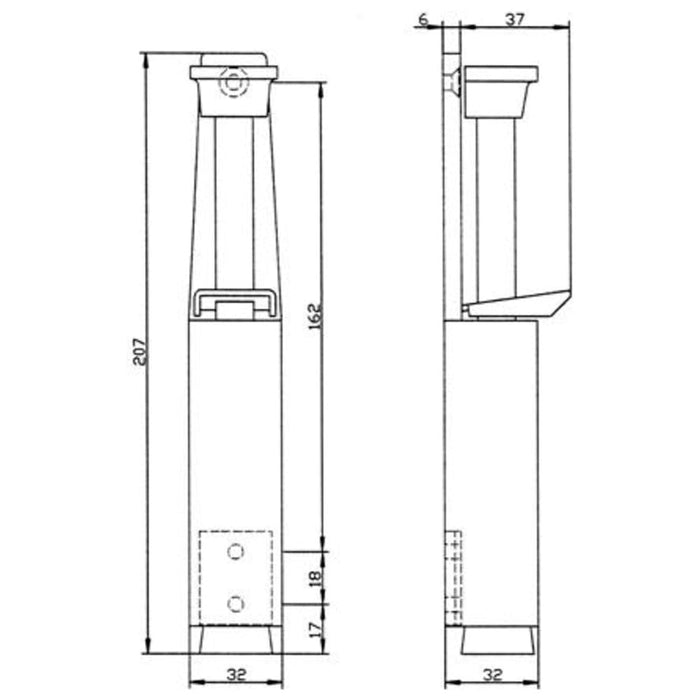 Türfeststeller 3837/73 weiss beschichtet