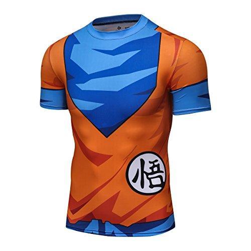 Dragon Ball Z Herren Trainings T-Shirt für Fitness | Kompressionsshirt Fit 3D Grafik Sport Tank Top