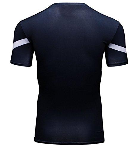 Cody Lundin Herren Mode Amerika führend Logo Runing Übung Hemd Fitness Sport Short Sleeve (L)