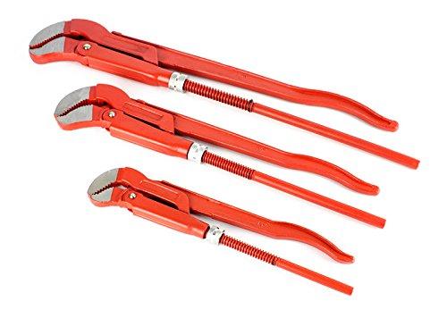Rohrzangen Set 1" + 1,5" + 2" Eckrohrzange Zange Rohrzange Wasserpumpenzange