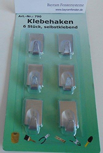 Bayram® Klebehaken 12 Stück Edelstahlhaken Handtuchhaken Haken Wandhaken Badhaken 790