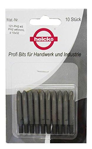 Gewindebit "inch" für Schraubautomaten, Phillips PH2, Gewinde 10/32 2 x 45 mm (10 ST)