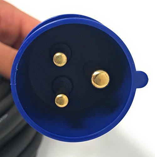 CEE Verlängerungskabel 10m 240V/16A IP44 Aussenbereich Neopren H07RN-F Camping Kupplung Boot Bayram®