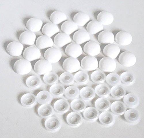 25 Schraubenabdeckungen Weiß für alle Schrauben - Torxschrauben Kreuzschrauben Schlitzschrauben und Kreuzschlitzschrauben Bayram®