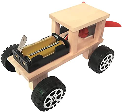 SRB 1x Set Holz DIY Elektrische Windkraft Physikalische Wissenschaft Experiment Spielzeug Kind Kinder Physik Lernen Wissenschaft Pädagogische Kit Spielzeug DIY Familie Aktivität Wind Power Car