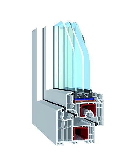 Kunststoff-Fenster 3-fach verglast weiss 92mm Bautiefe - Hochwertige Salamander Profile Deutsche Produktion | Fenster nach Maß Neu - System Blue Evolution | Kellerfenster Balkontür Haustür Bayram