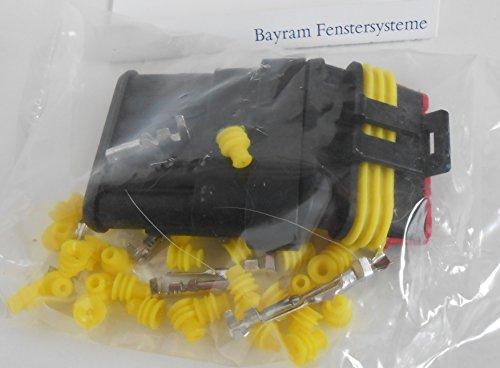 Bayram® AMP Superseal Stecker Set 6-polig Steckverbindung wasserdicht Auto KFZ LKW Boot