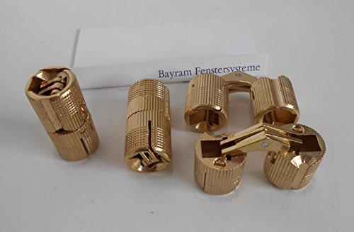 Bayram® 2 Stck Einbohrband Zysa Scharnier Bohr-Ø 18 mm - für Holzdicke 24 - 32 mm
