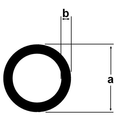 Alu Rundrohr Rohr Aluprofil 1 Meter Ø 20 x 2 mm Aluminium