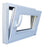Drehkippfenster weiß 67 x 44cm Linksanschlag incl. 4 Fensterbauschrauben