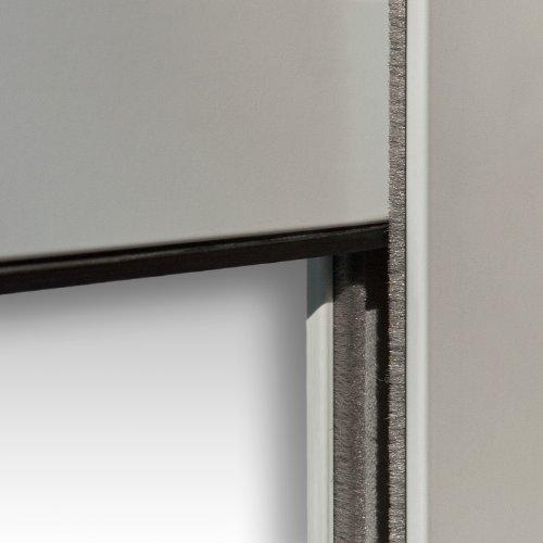 Vorbaurollladen Typ Loop, 39mm Aluminium-Lamelle 110x120cm mit Motor, Bedienseite: Links, (weiß (ähnlich RAL 9010)) als Maßanfertigung