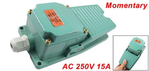 sourcingmap AC 250V 15A 1NO 1NC Momentan Pedal Pedal Fußschalter w Kabelverschraubung