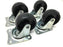 4 x Möbelrollen Lauf Platte Höhe 32 mm Lenkrollen für Möbel drehbar Transport