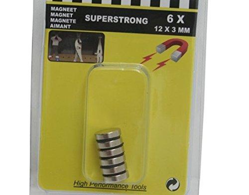 MAGNETE SUPERSTRONG 6 TLG 12 X 3 MM